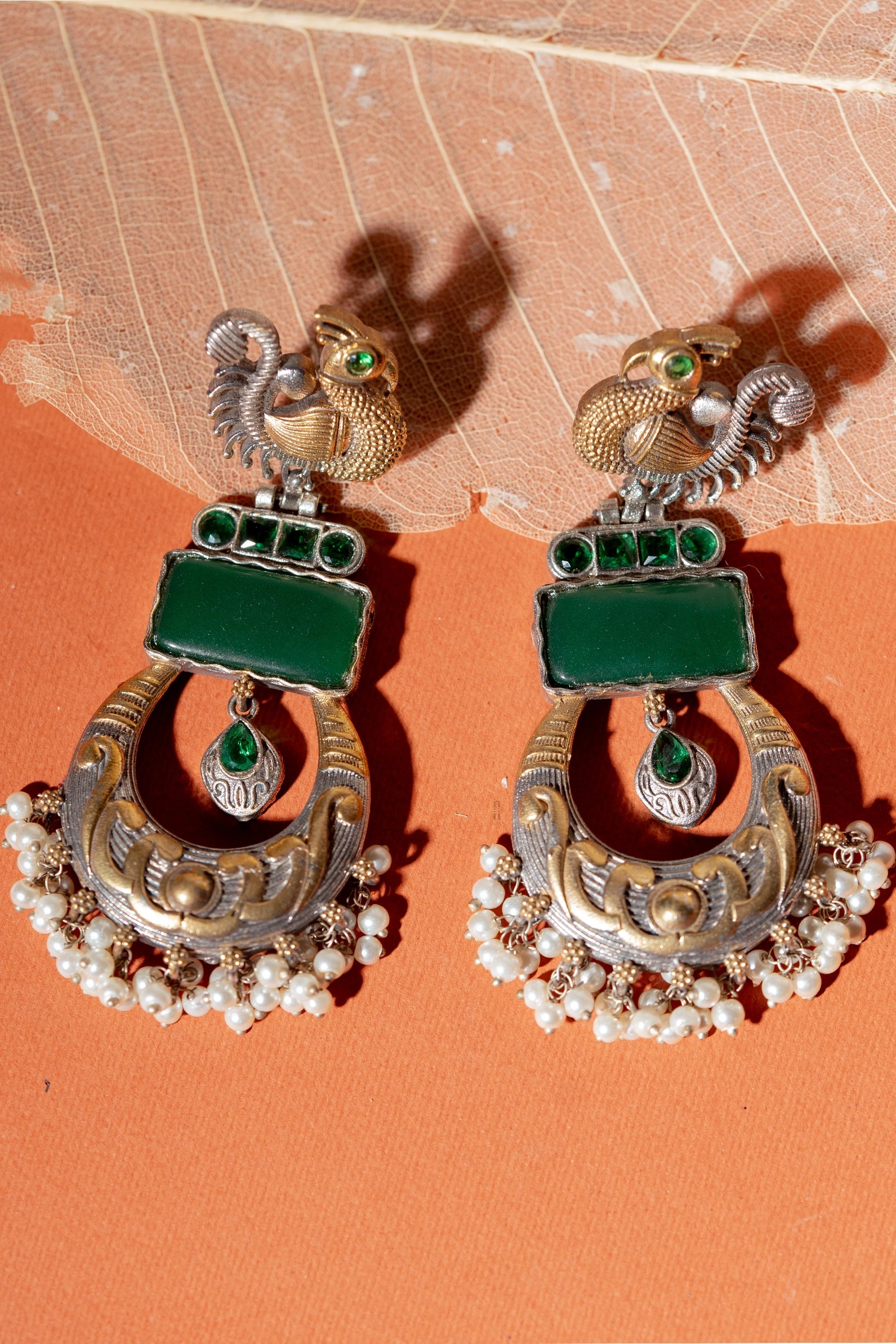 Antique clearance green earrings