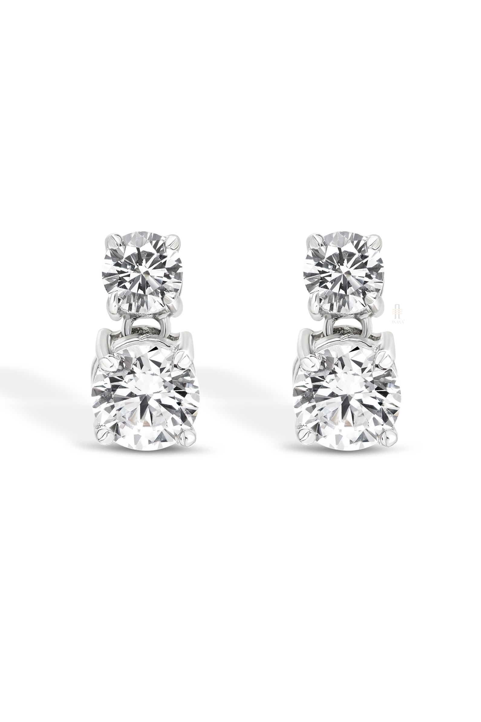 Neomi Double Solitaire Earrings - Anana